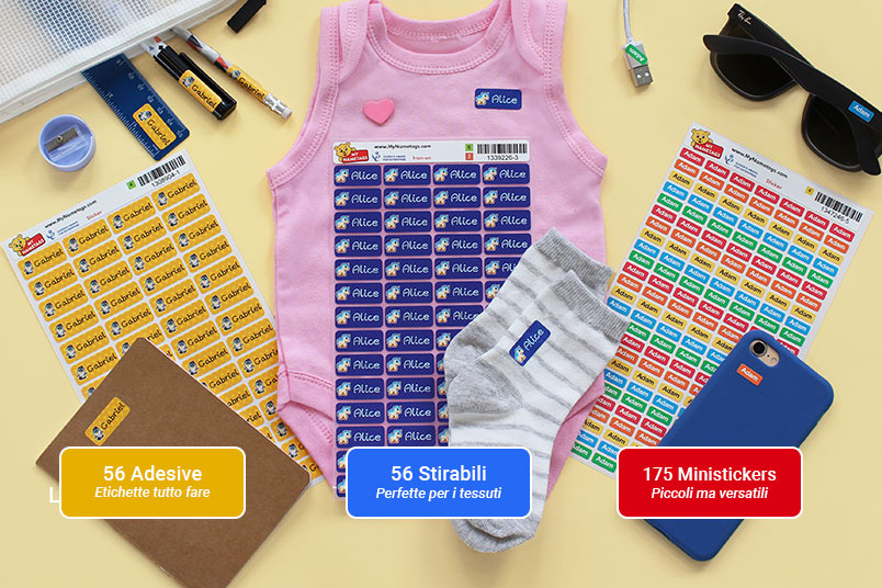 My Nametags stickers, iron-ons and ministickers labels